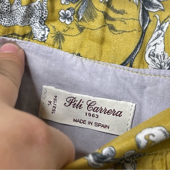 Pili Carrera girl teen mustard gold and grey leopard zebra print mini skirt 14 - Picture 3 of 10